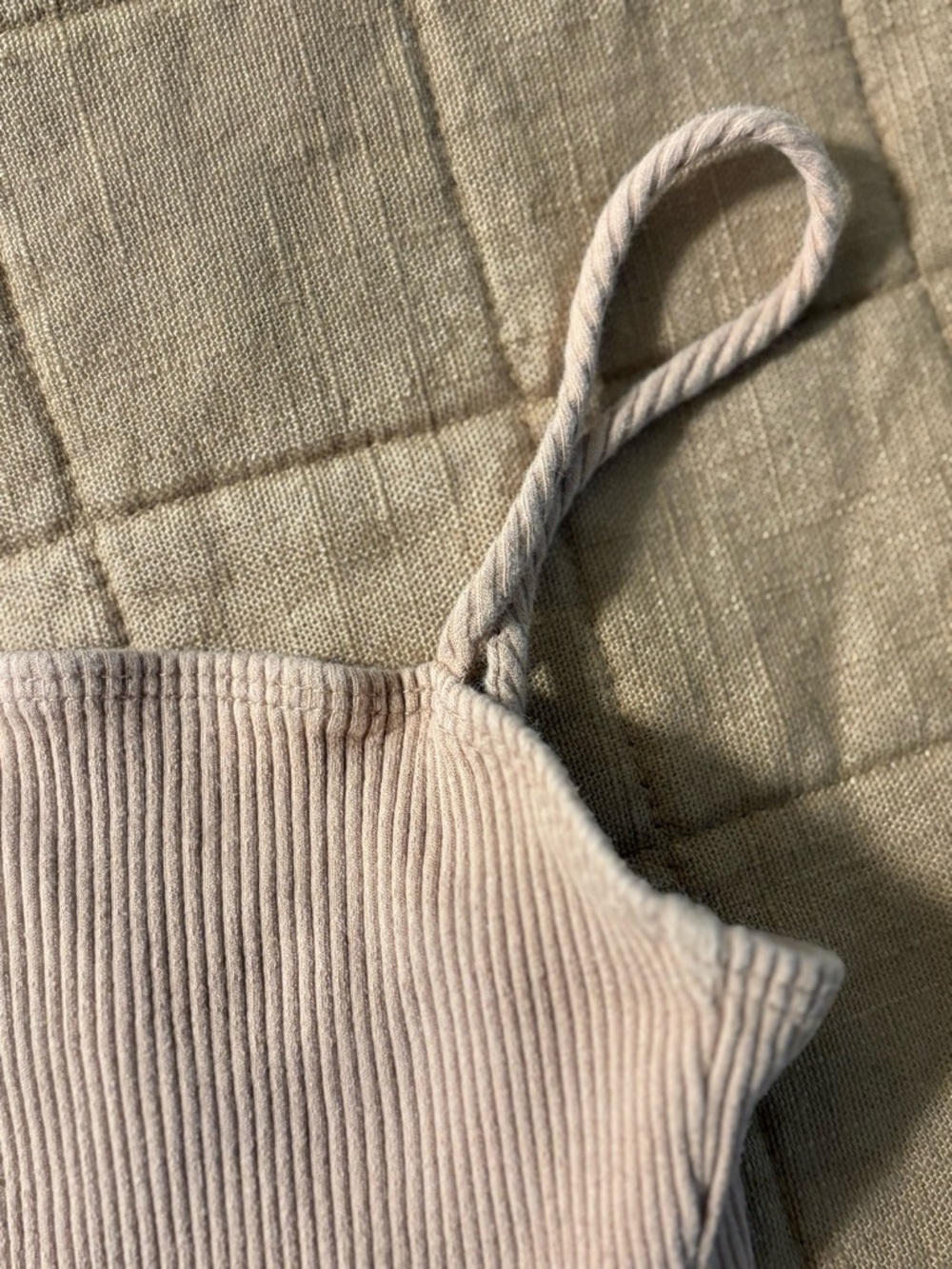 Lane 201 Cream Ribbed Cami + Cardigan Set | XS/S Neutral Matching Set - Picture 7 of 10